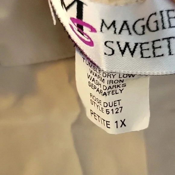 Maggie Sweet Elastic Waistband Pants 1X Petite Taupe - Picture 5 of 7